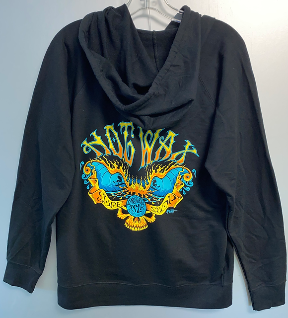 HW Lightweight Loopback Terry Hoodie- Black Screamer Hot Wax